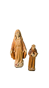 Conjunto Nossa Sra. das Graças 9,2 cm & São Francisco 7 cm.
