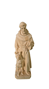 São Francisco com Lobo - 13 cm - Natural.