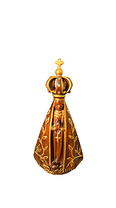 Nossa Senhora Aparecida Estilizada - 11 cm - Tons de Marrom
