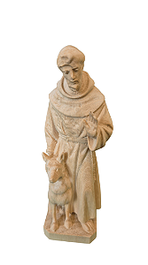 São Francisco com Lobo - 13 cm - Natural.
