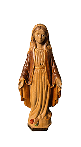 Nossa Senhora Das Graças - 15 cm - Tons de Marrom.