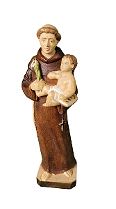 Santo Antônio com Menino  - 15 cm - Tons de Marrom