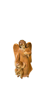 Anjo da Guarda com Menina 8,5 cm - Tons de Marrom.