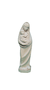 Nossa Senhora com Menino - 15 cm - Natural.