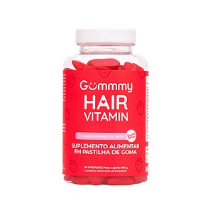Gummmy Hair Vitamin Sabor Morango Com 60 Gomas