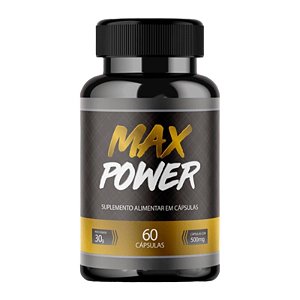 Max Power Suplemento Alimentar Com 60 Cápsulas 500mg