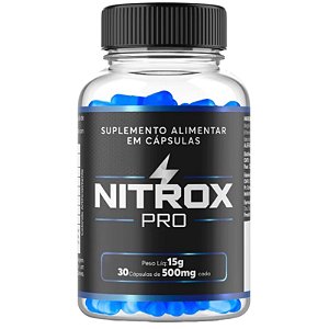 Nitrox Pro Suplemento Alimentar Com 30 Cápsulas 500mg