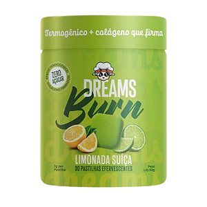 Dreams Burn Termogênico + Colágeno Hidrolisado com 30 Pastilhas Efervescentes Limonada Suíça - ⁠Loja Afiliada