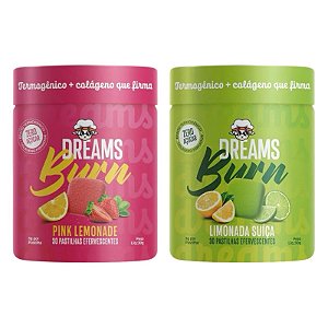 Dreams Burn Termogênico + Colágeno Hidrolisado com 30 Pastilhas Efervescentes Pink Lemonade e Limonada Suíça - ⁠Loja Afiliada