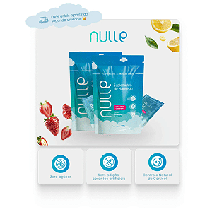 Magnésio Nulle em Pó - 02 POUCHES com 30 Doses Sabor Pink Lemonade