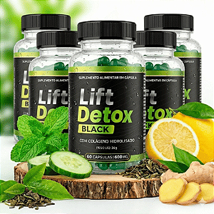 LIFT DETOX BLACK - PAGUE 3 LEVE 5 POTES - 300 cápsulas