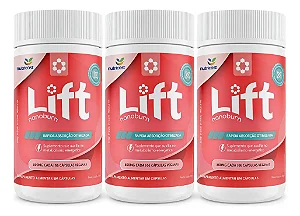 LIFT NANO BURN - 3 pote 180 capsulas -Desincha E Acelera Metabolismo