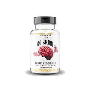 Suplemento Alimentar Go Brain Com 60 Cápsulas Pote Branco 30g