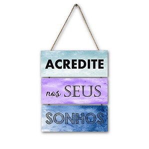 Placa Decorativa Madeira - Levanta Sacode a Poeira