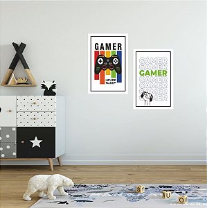 PLACA DECORATIVA KIT DUPLA GAMER