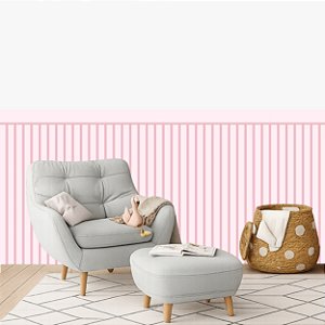 Adesivo Ripado Fino Rosa Claro