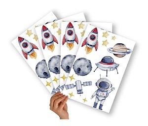 Mini Adesivos Carterla Space Aquarela
