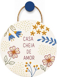 Plaquinha Decorativa MDF - Casa Cheia de Amor