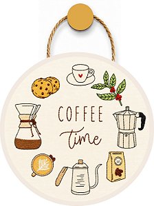 Plaquinha Decorativa MDF - Coffee Time