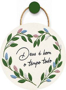 Plaquinha Decorativa MDF - Deus é Bom!
