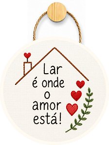 Plaquinha Decorativa MDF - Lar & Amor