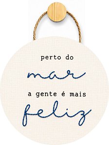 Plaquinha Decorativa MDF - Mar Feliz