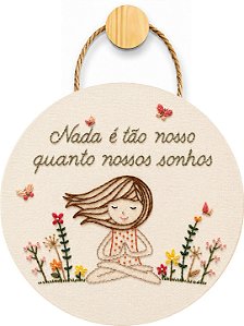 Plaquinha Decorativa MDF - Nossos Sonhos