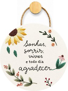 Plaquinha Decorativa MDF - Sonhar / Sorrir / Viver