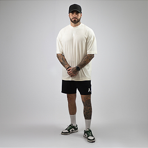 CAMISETA OVER OFFWHTE CANELADA