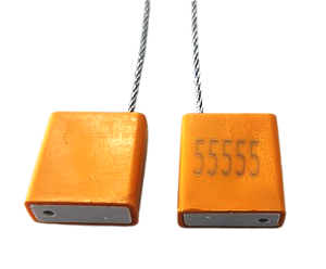 Lacre de proteção com cabo de aço 20 cm - carreta baú, container, caminhões - 50 PEÇAS