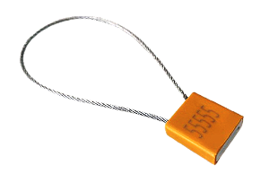 Lacre de proteção com cabo de aço 20 cm - carreta baú, container, caminhões - 25 PEÇAS