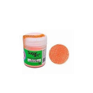Gliter para Decoração Neon Laranja 5G - Sugar Art