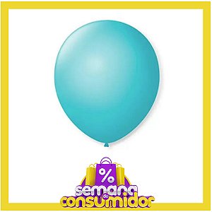 Balão 9 Liso Azul Baby | 50 Unidades