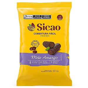 Cobertura em Gotas Fácil Meio Amargo 1,01kg - Sicao