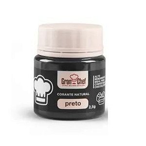 Corante em Pó para Chocolate/Conf 2,5G Preto Gran Chef