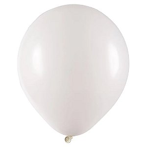 Balão 9 Liso Branco | 50 Unidades