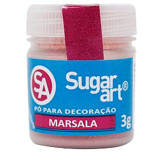 Pó para Decoração 3G Marsala Sugar Art