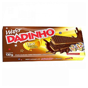 Biscoito Dadinho 130gr Waffer Duo Dadinho/Chocolate
