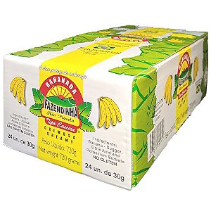 Bananinha Fazendinha 30G Tradicional 720G | 24 Unidades