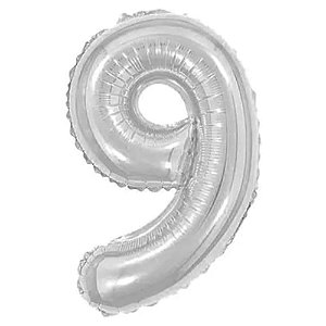 Balão Metalizado 30 para 32P Prata Número 9