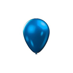 Balão 9 Metálico Azul | 25 Unidades