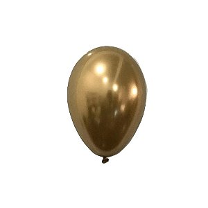 Balão 9 Metálico Dourado | 25 Unidades