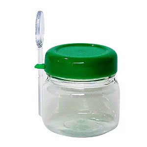 Pote Geleinha 40ml 10un com Tampa Verde e Colher