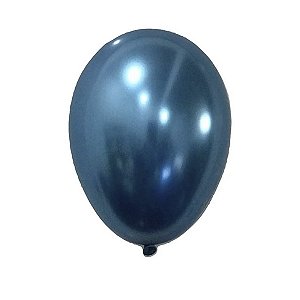 Balão 5 Metálico Azul | 25 Unidades