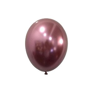 Balão 11 Metálico Rosa | 25 Unidades