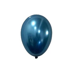 Balão 11 Metálico Azul | 25 Unidades