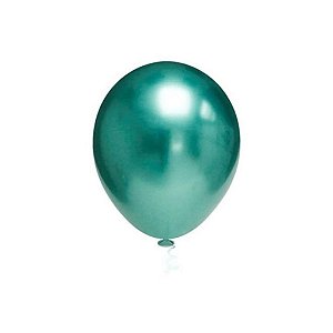 Balão 11 Metálico Verde | 25 Unidades