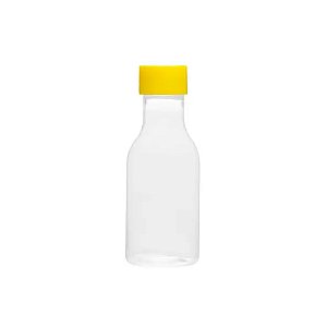 Garrafinha Pet 50ml Cristal com Tampa 10un Amarelo