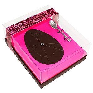 Caixa de Páscoa Classic 350gr Pink Neon 5un Desmontada