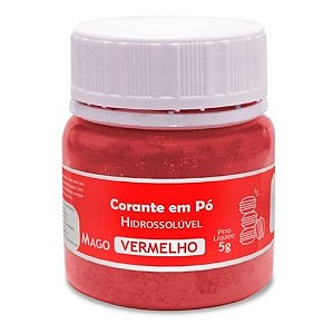 Corante Pó Hidrossolúvel Vermelho 5g - Mago